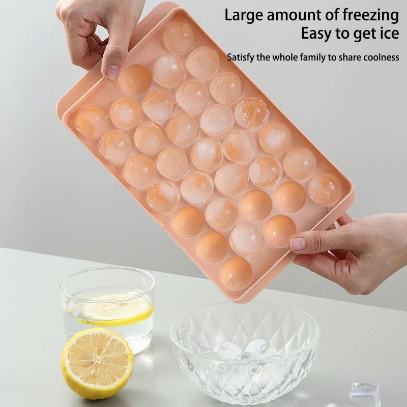 33 Ice Boll Hockey PP Mold Frozen Whiskey Ball Popsicle Ice Cube Tray Box Lollipop Making Gifts Kitchen Tools Accessories
