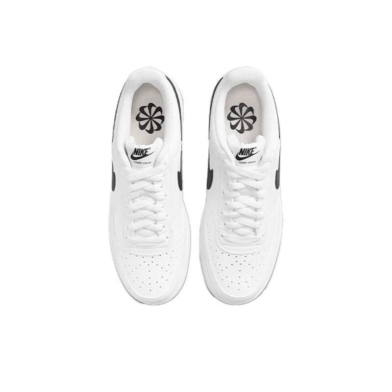 Original Nike Court Vision 1 Low Next Nature Men's Skateboarding Shoes Non Slip Low Top White Black Sneakers DH2987-101