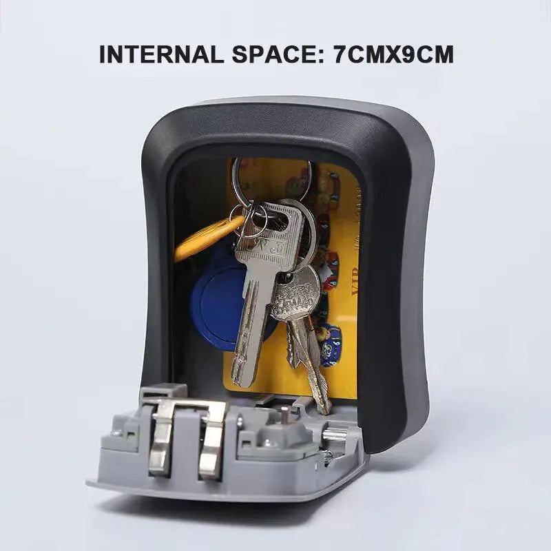 Wall Mount Key Storage Secret Box Organizer 4 Digit Combination Password Security Code Lock No Key Home Key Safe Box Caja Fuerte
