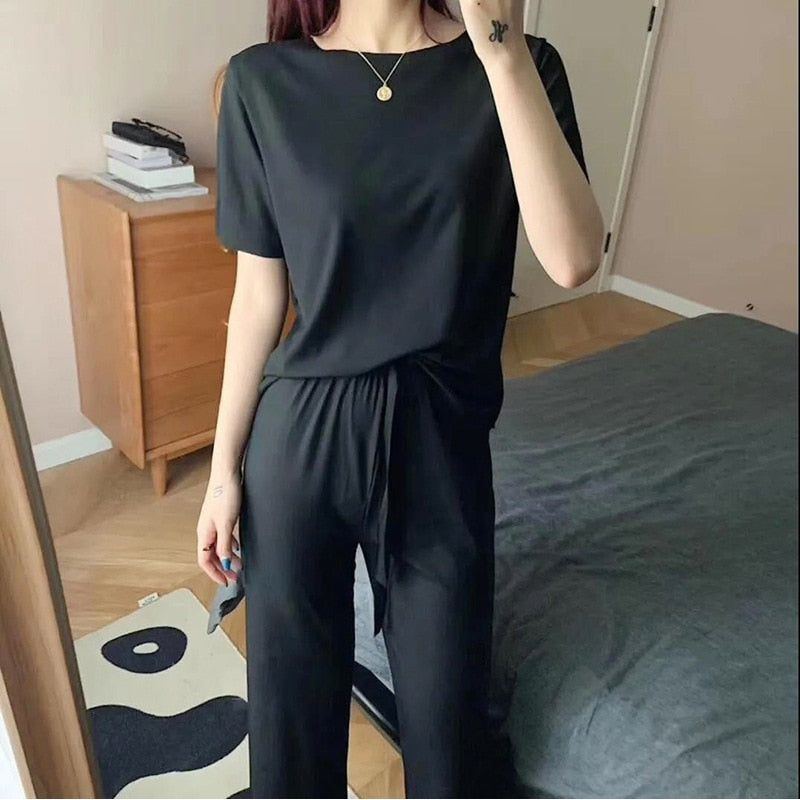 Pajamas Two Pieces Set Home Wear Nightwear - Jointcorp