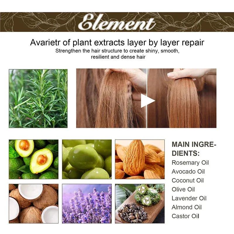 EELHOE Dense Hair Essential Oil Softens Nourishes Hair Repairs Hair Damage Prevents Hair Loss And Nourishes Hair Essence Oil New
