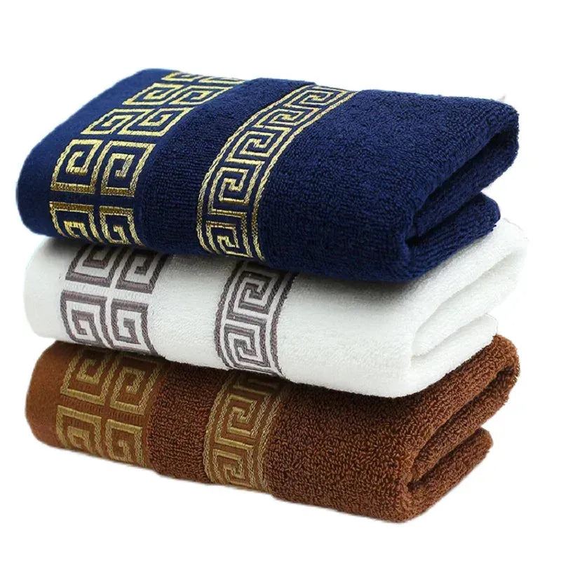 75x35cm 100% Cotton High Quality Face Bath Towels White Blue Bathroom Soft Feel Highly Absorbent Shower Hotel Towel Multi-color