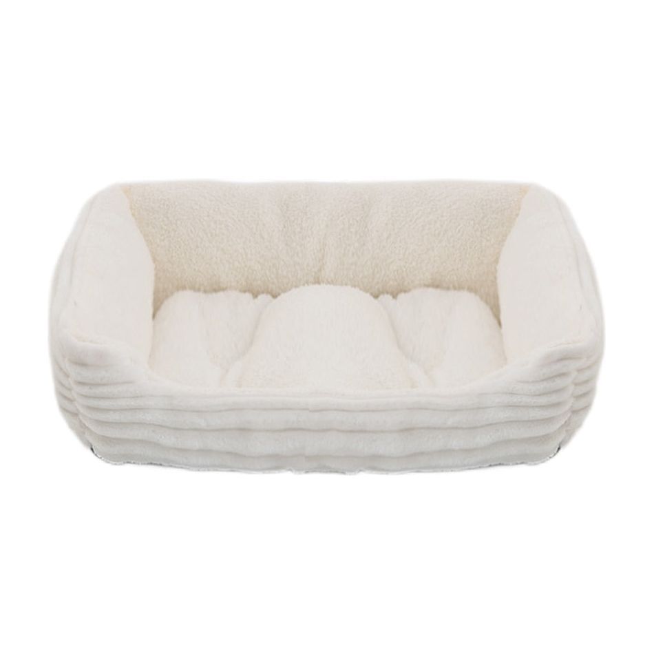 Pet Cat Dog Bed Cozy Square Plush Kennel Puppy Sofa Bed Small Large Dog Sleep Pad Portable Pet Bed Nest Pet Supplies Accessories - Jointcorp