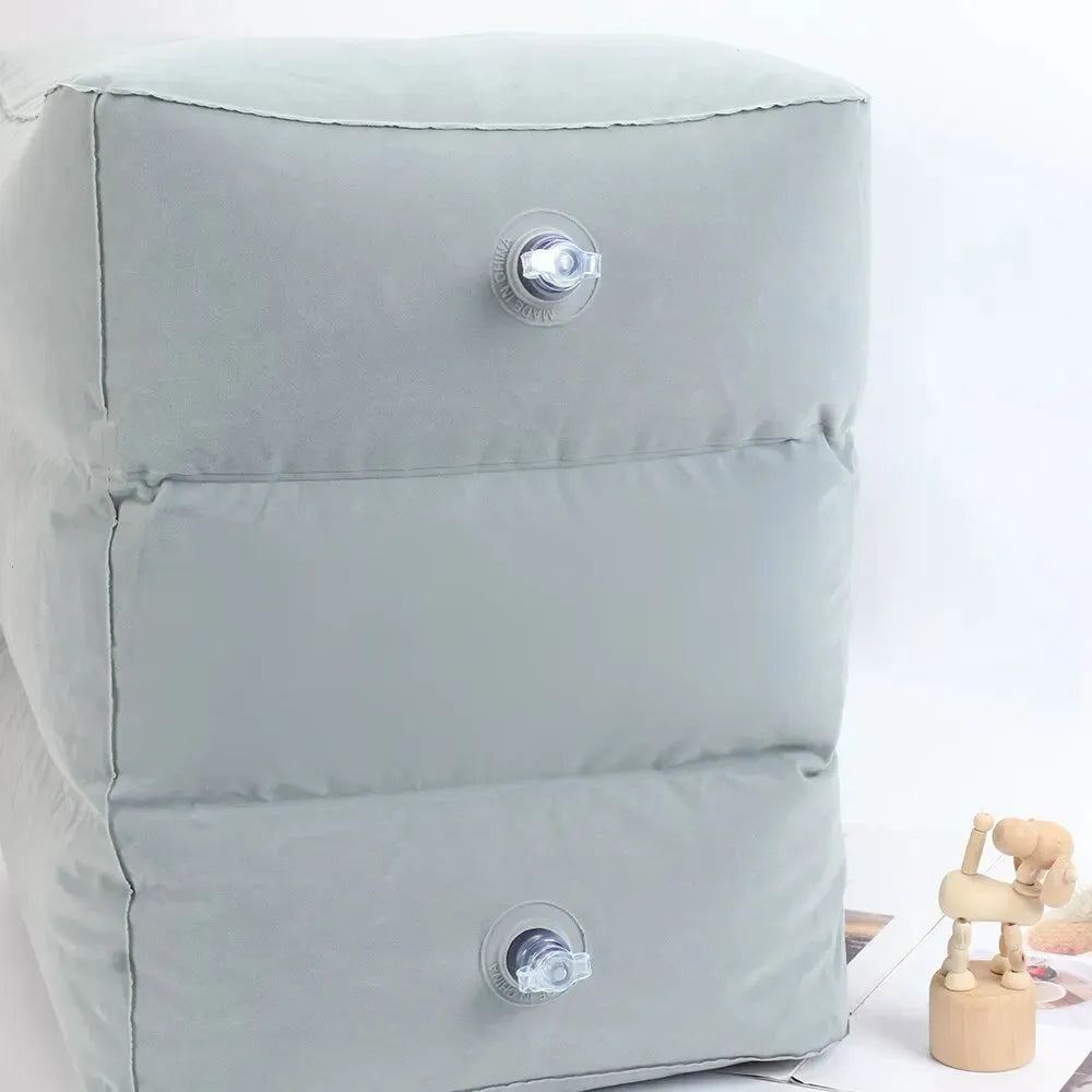 Travel Inflatable Three-layer Adjustable Foot Pillow Inflatable Footrest Sleep Sit Long-distance Train Car Foot Rest Footstool