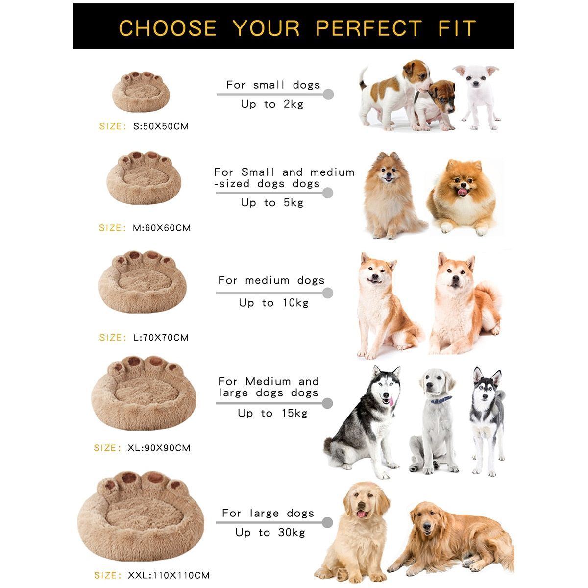 Fluffy Dog Bed Plush Kennel Accessories Pet Products Large Dogs Beds Bedding Sofa Basket Small Mat Cats Big Cushion Puppy Pets - Jointcorp