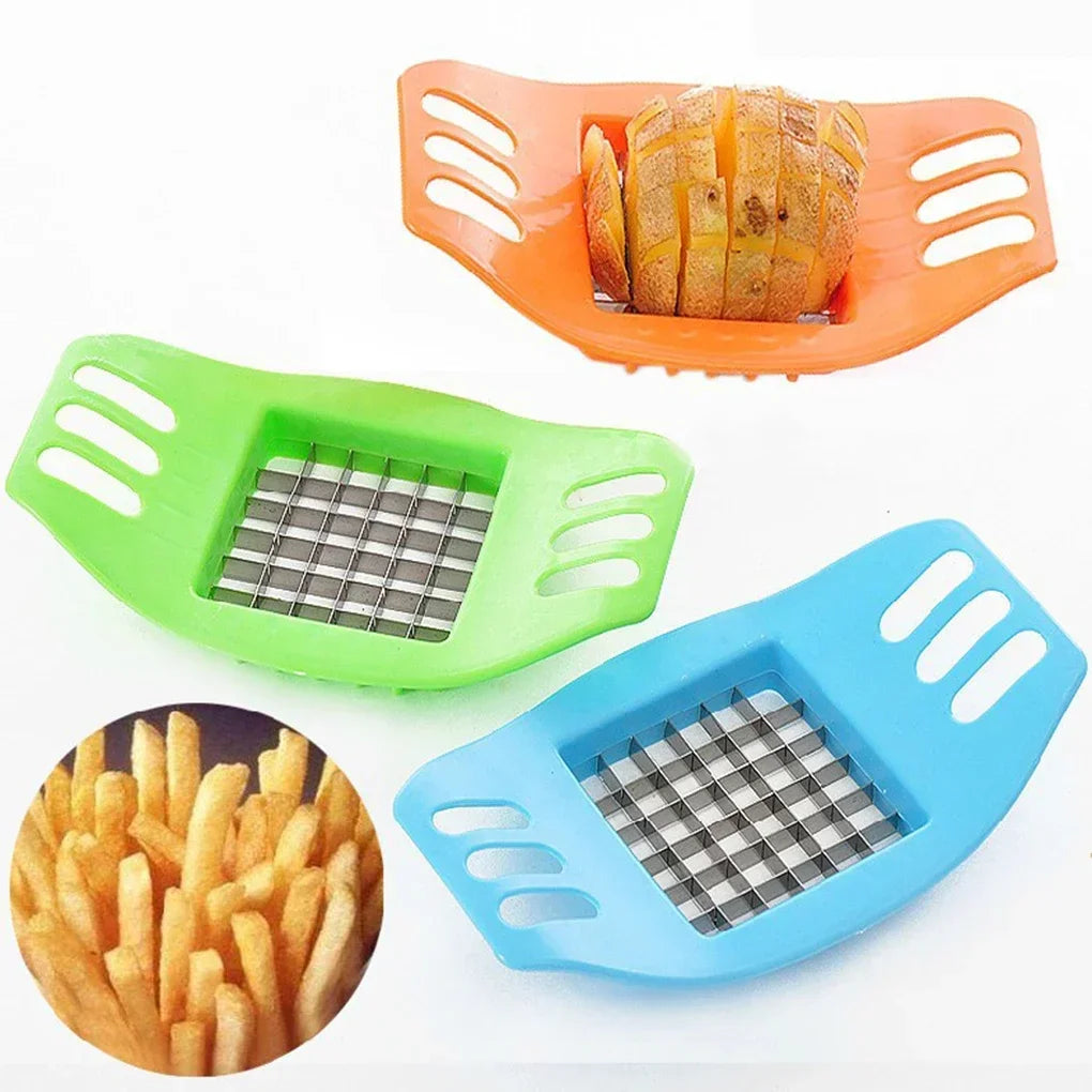 2024 New Cooking Potato Cutter Gadgets Potato Chip Stainless Steel Vegetable French Fry Chopper Chips Making Tool Kitchen