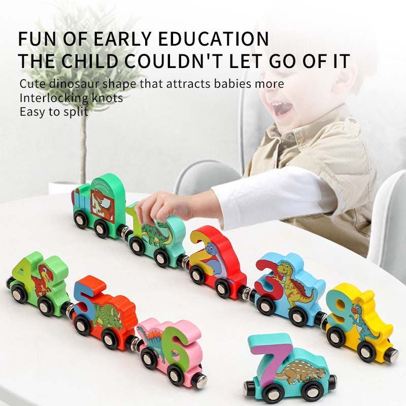 Magnetic Small Train Digital Building Blocks 11PCS Multi-Function Toys Children's Educational Intelligence Brain Assembly Toy