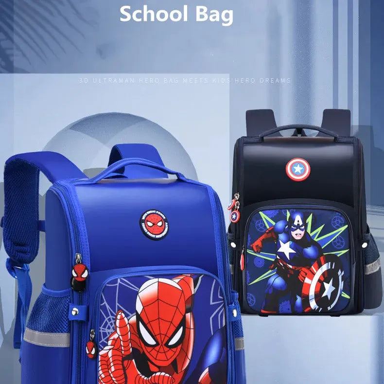 Disney Marvel School Bags For Boys Spider Man Captain America Primary Student Shoulder Orthopedic Backpack Kids Gifts Mochilas