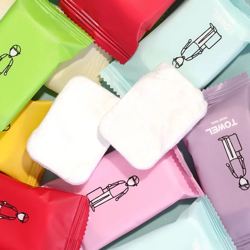 Disposable Compressed Towels Portable Travel Towel Thickened Compressed Face Cleansing Beauty Square Towel Bathroom Washcloth