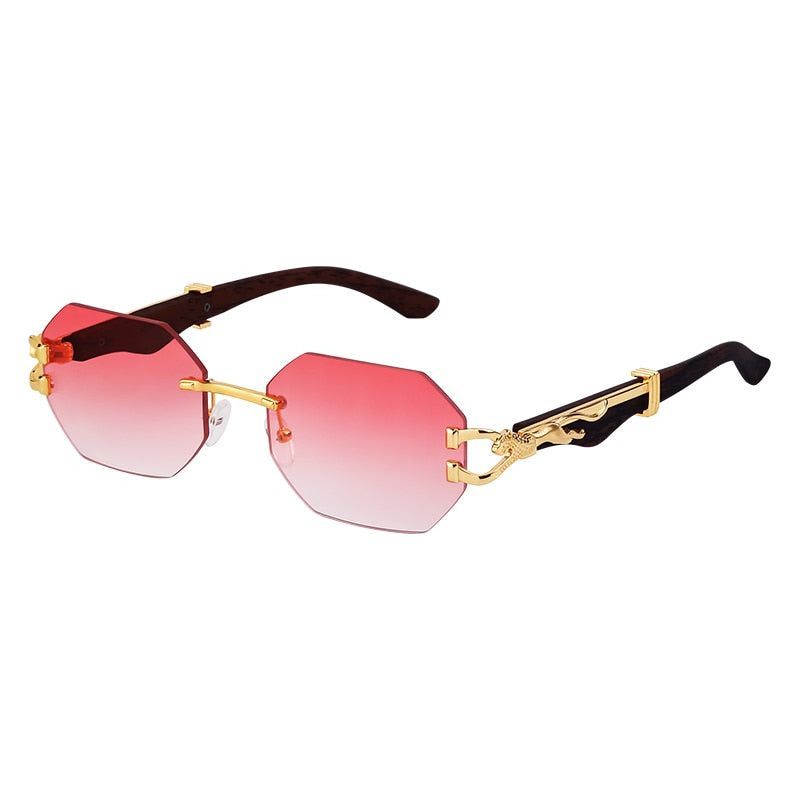 Sunglasses for Women Retro Imitation Wood Leopard Leg High-quality - Jointcorp