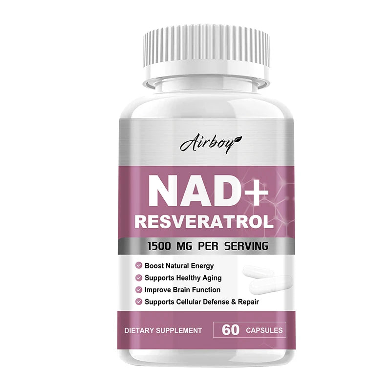 NAD + Resveratrol - Anti-Aging Cell Booster,NAD+ Booster, Nicotinamide Riboside Alternative, Natural Energy & Cellular Health