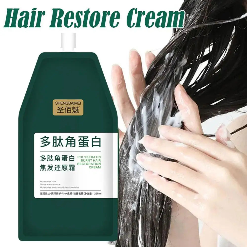 Hair Restore Cream Peptide Keratin Burnt Hair Dry Rough Hair Repair Smoothing Moisturing Long-lasting Hair Fragrance Hair Mask