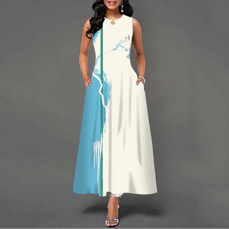 Women New Loose Floral Vintage Hole Ruffles Befree Dress Large Big Summer Camis Party Elegant Maxi Dresses