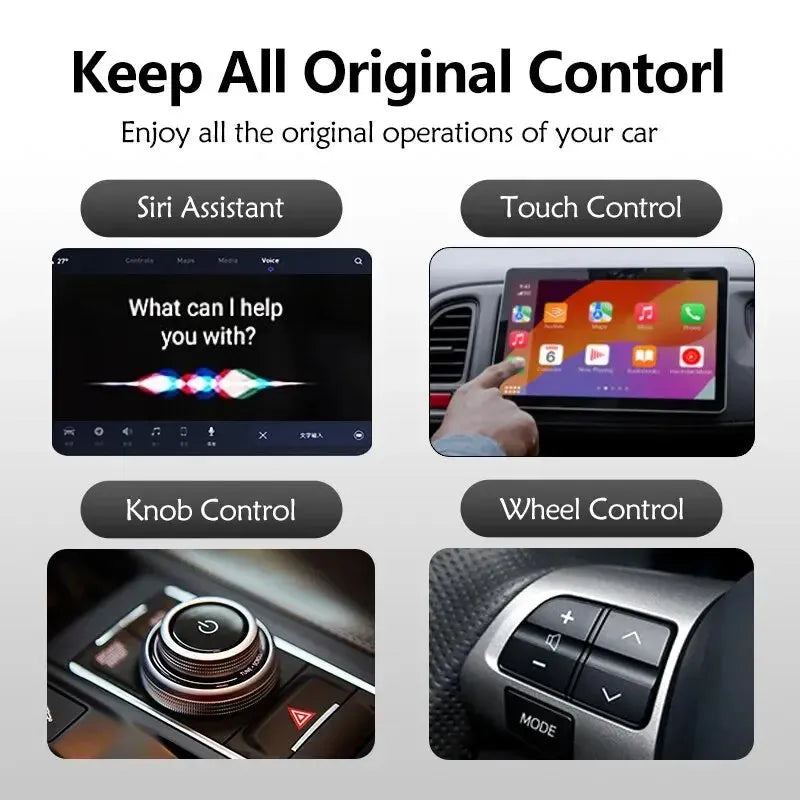 New 2 In 1 Carplay& Android Auto Mini Box Wireless Carplay Adapter