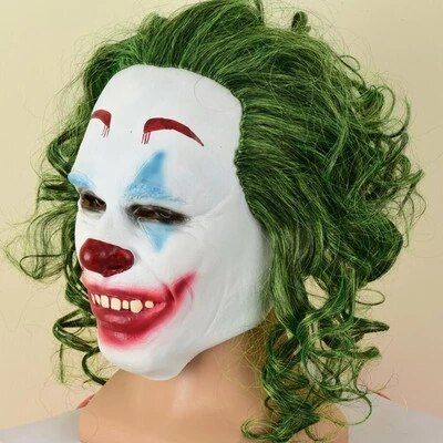 The Dark Knight Joker Cosplay Costume Movie Joker Heath Ledger Cosplay Suit Purple Jacket Uniform Blue Wig Mask For Adult