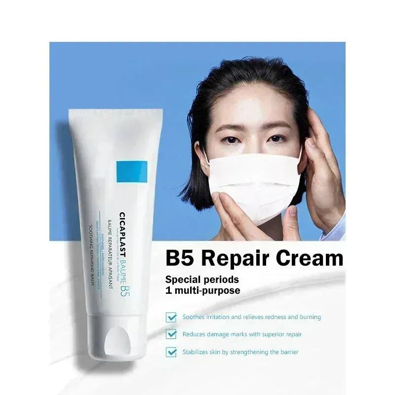 40ml / 100ml CICAPLAST Baume B5 Facial Cream Soothes Sensitive Skin Centella Asiatica Repair Balm Redness Dryness For Skin