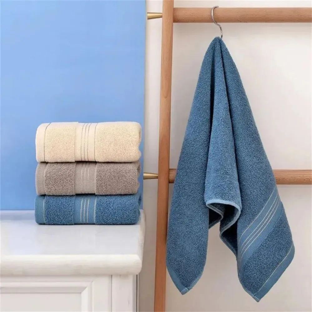 1PCS Thickened Absorbent Towel Pure Cotton Quick Absorbent Soft Quick Dry Thickened Face Towel Drying Bathrobe Home Textile