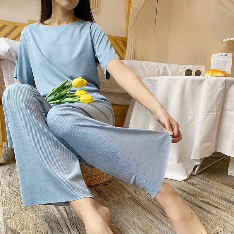 Pajamas Two Pieces Set Home Wear Nightwear - Jointcorp