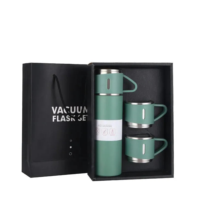 304 500ML Stainless Steel Vacuum Insulated Bottle Gift Set Office Business Style Coffee Mug Thermos Bottle Portable Flask Carafe