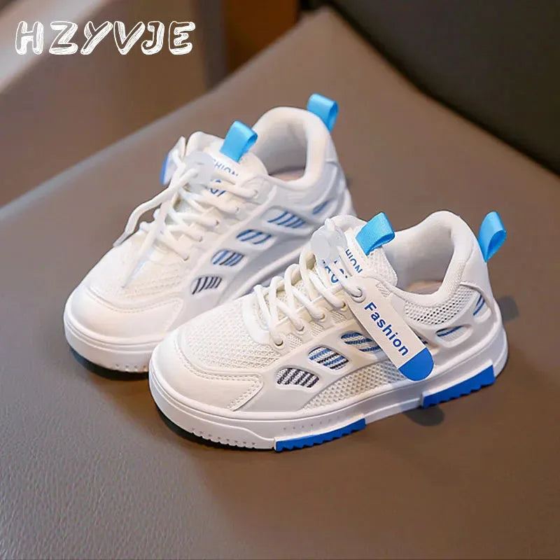 Children's Spring and Autumn Sports Board Shoes Kids Boys Trend Breathable Sneakers Basketball Shoes Grils All-match White Shoes