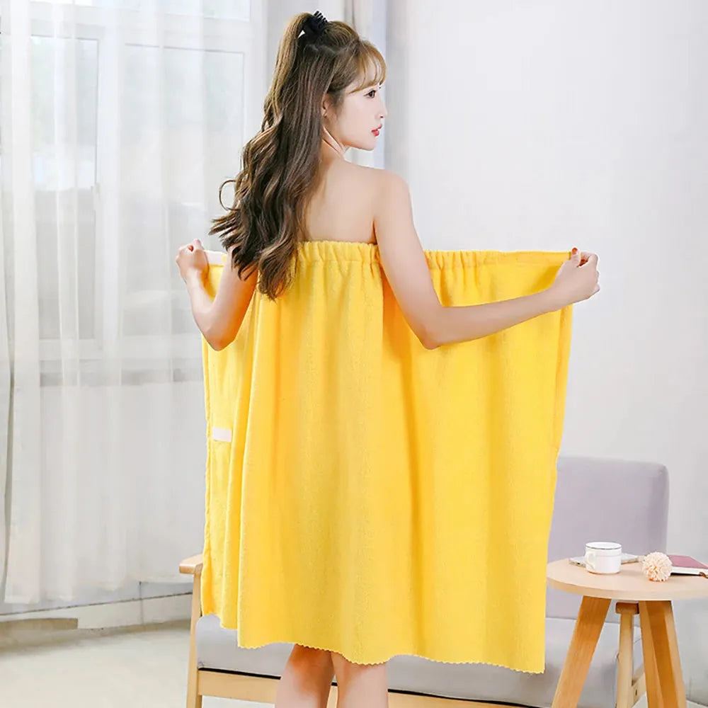 Womens Bath Towels Girls Wearable Fast Drying Bathing Beach Spa Bathrobes Wash Clothing Shower Bath And Gym Towel 135*80cm