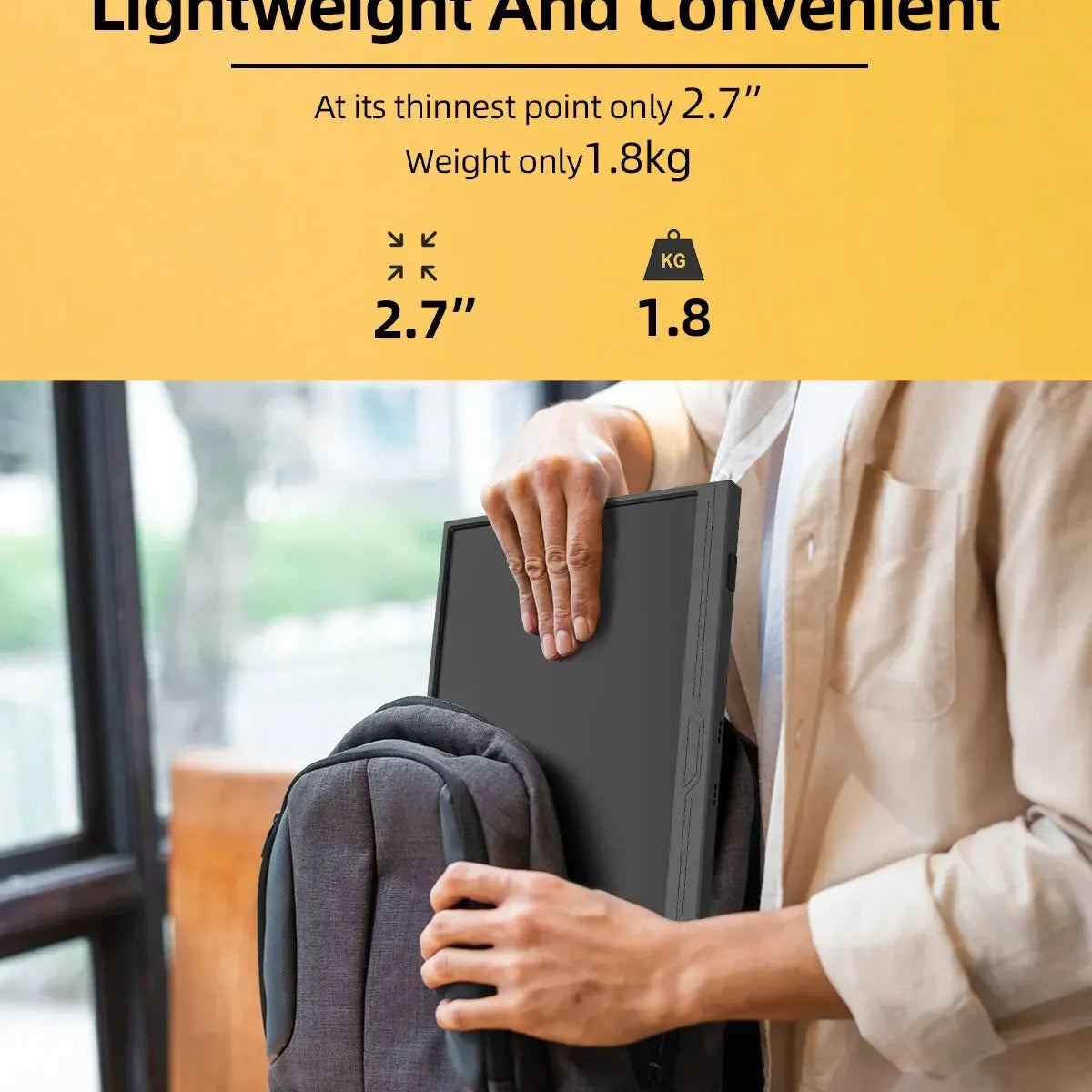 ZSUS 15.6-Inch Portable Monitor Touchscreen 1920*1080 HDR Low Blue Light For XBox PS4/ 5 Switch Loptop Cell Phone PC Extension