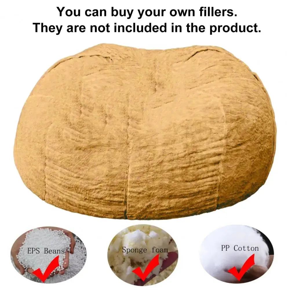 Bean Bag Cover Practical Flexible Bean Bag Chair Cover Extra Large Bean Bag Chair Cover Household Supplies
