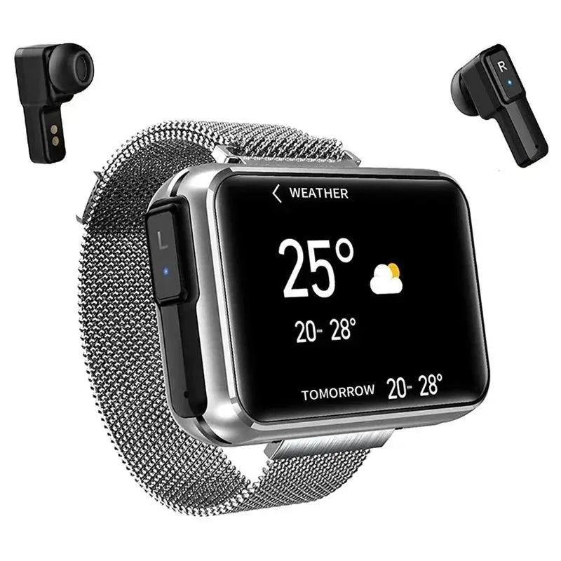 2024 New TWS Wireless BT Headset Smart Watch Women Men 1.4 Inch Blue Tooth Call Fitness Music Sports Smartwatches 2 in 1