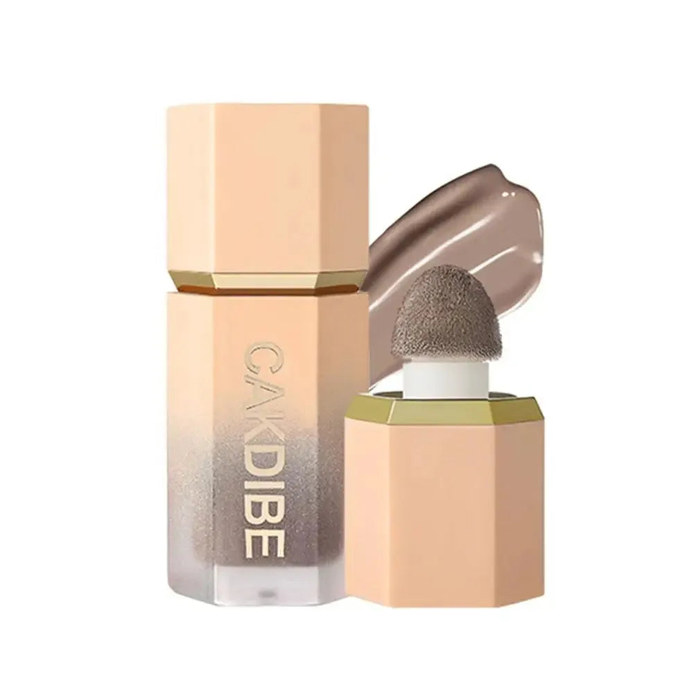 Face Liquid Bronzer Contour Cream with Sponge Waterproof Highlight Shadow Face Cosmetics Foundation Makeup Nose Brighten Fa I5J0