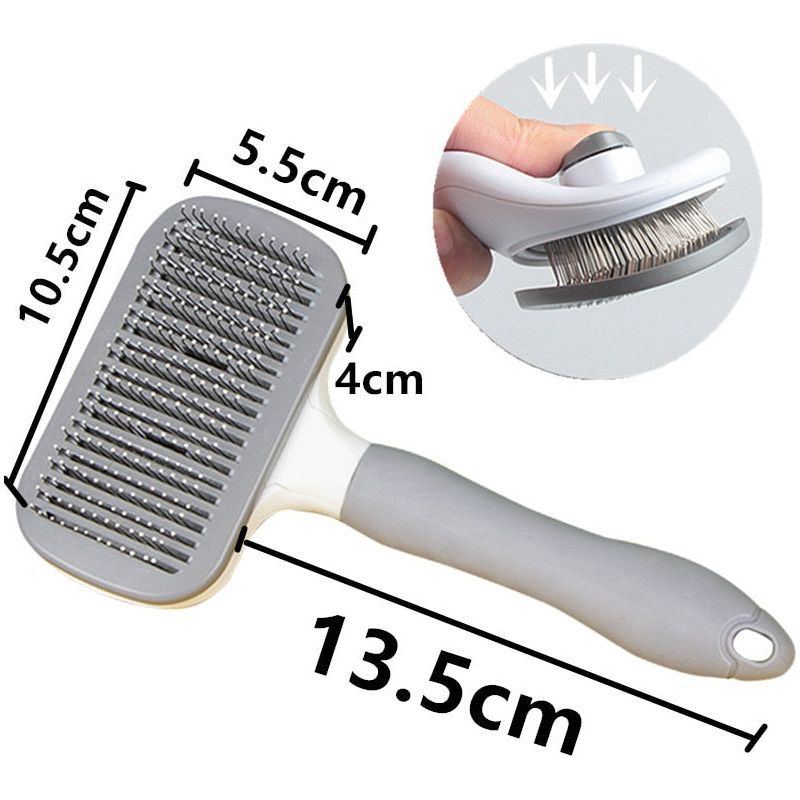 Cat Comb One-click Cat Brush Automatic Pet Hair Remover Pet Grooming Open Knot Comb for Cats Grooming Handle Brush Pet Supplies