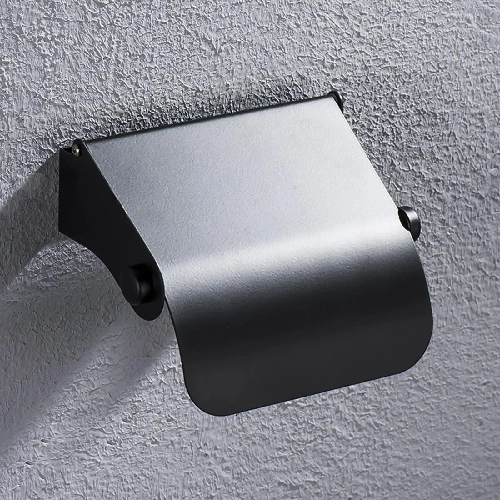 Bathroom Stainless Steel Black Toilet Roll Paper Holder Wall Mounted