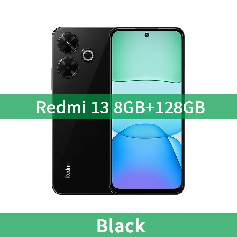 Global Version Xiaomi Redmi 13 Smartphone 108MP Main Camera 5030mAh Battery MTK Helio G91-Ultra 6.79“ Display 33W Fast Charging