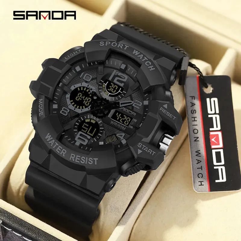 SANDA Brand G- Style Military Watch Men Digital Shock Sports