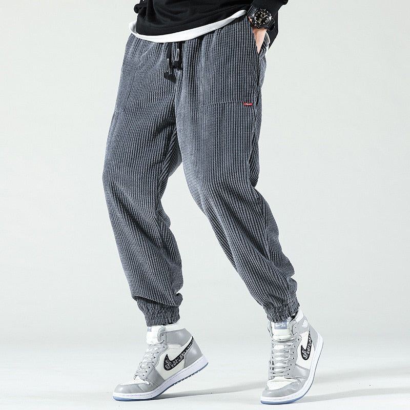 Men Baggy Joggers Fashion Streetwear Casual Fleece Harem Pants - Jointcorp