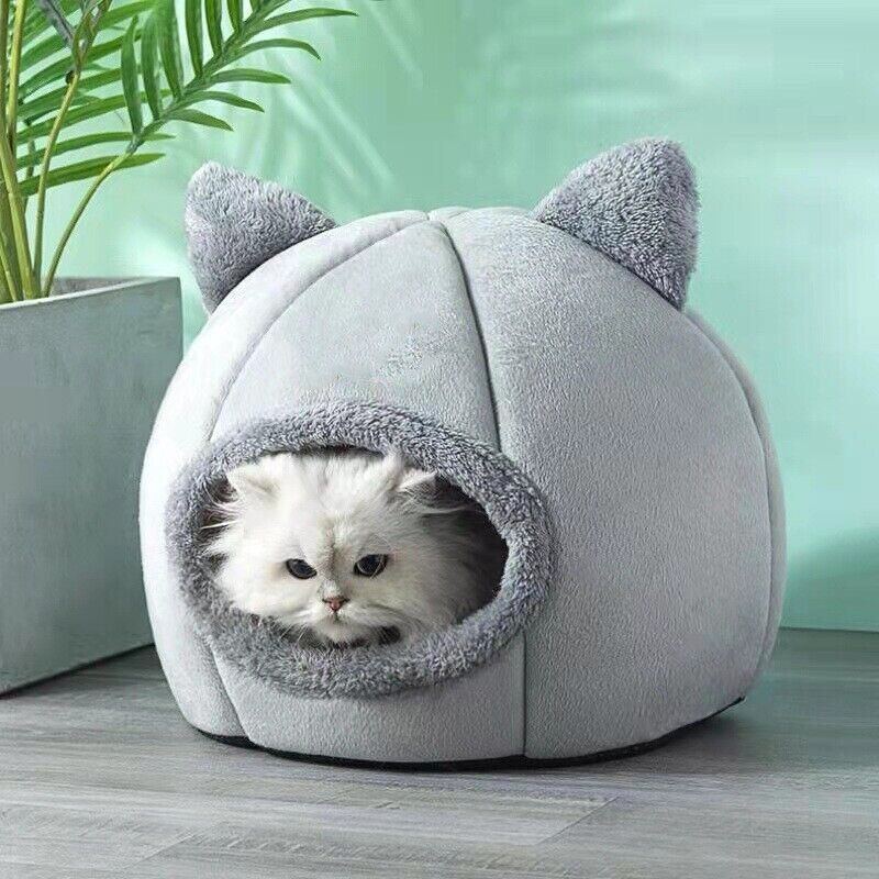 Pet Tent Cave Bed for Cats Small Dogs Self-Warming Cat Tent Bed Cat Hut Comfortable Pet Sleeping Bed - Jointcorp