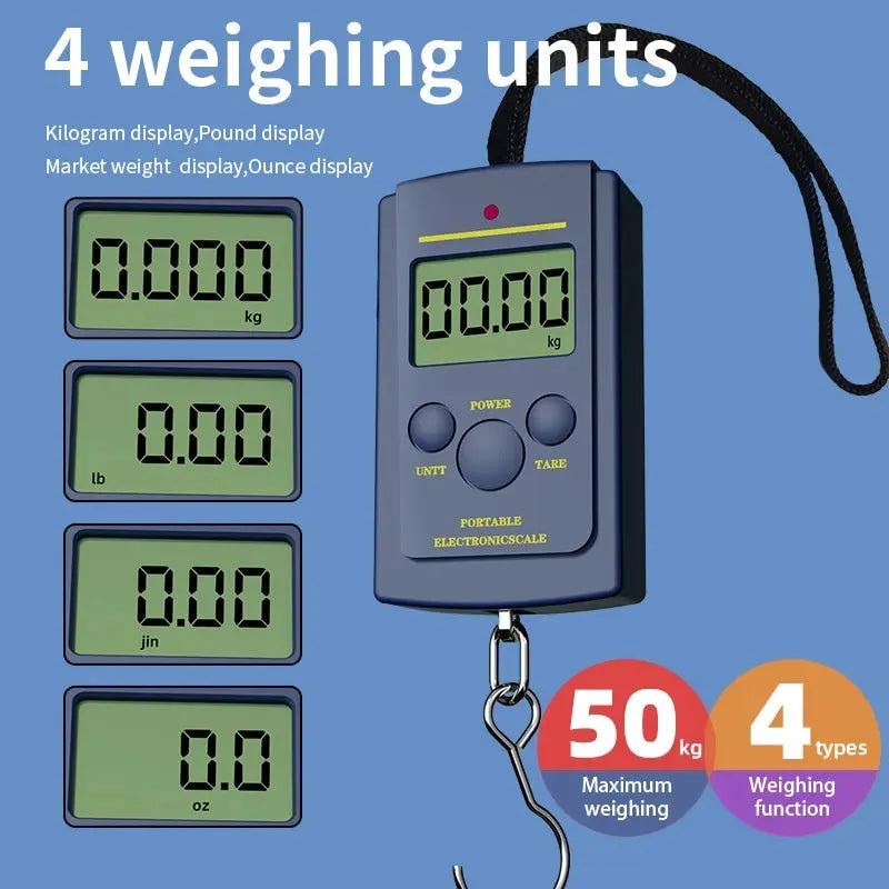 1PC Multifunctional Mini 40kg/10g Electronic Hanging Fishing Luggage Balanca Portable Digital Handy Pocket Weight Hook Scale