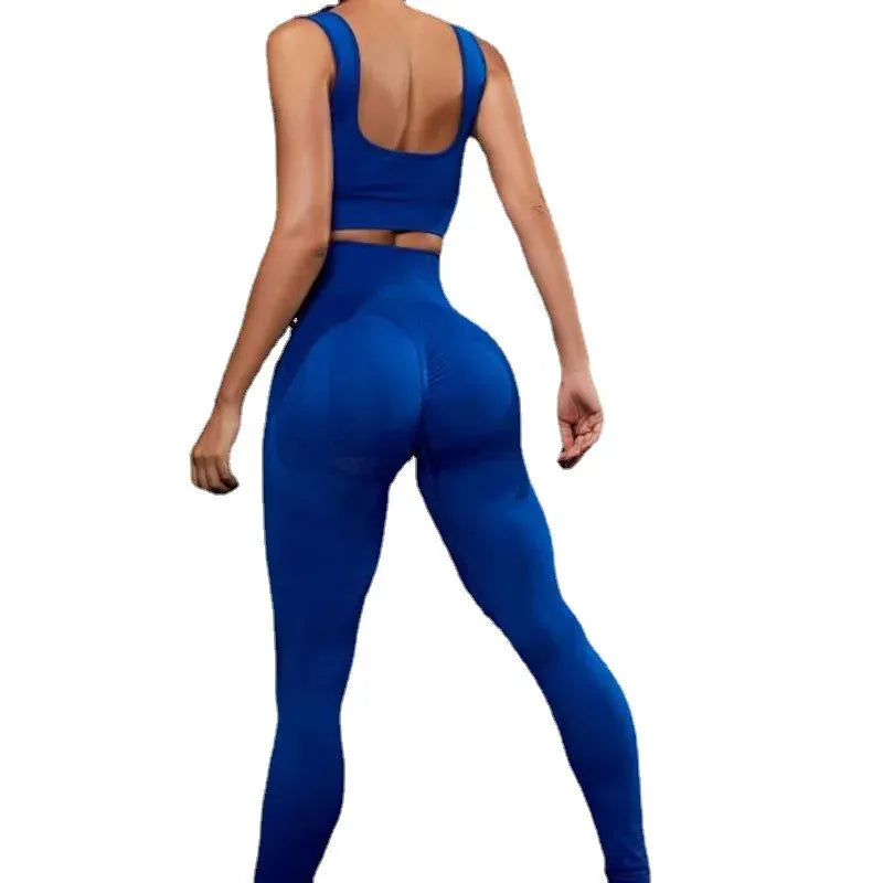 2PCS Seamless Women Yoga Set Workout Sportswear Gym Clothing Fitness High Waist Leggings Sports Suits Sets Womens Outfits