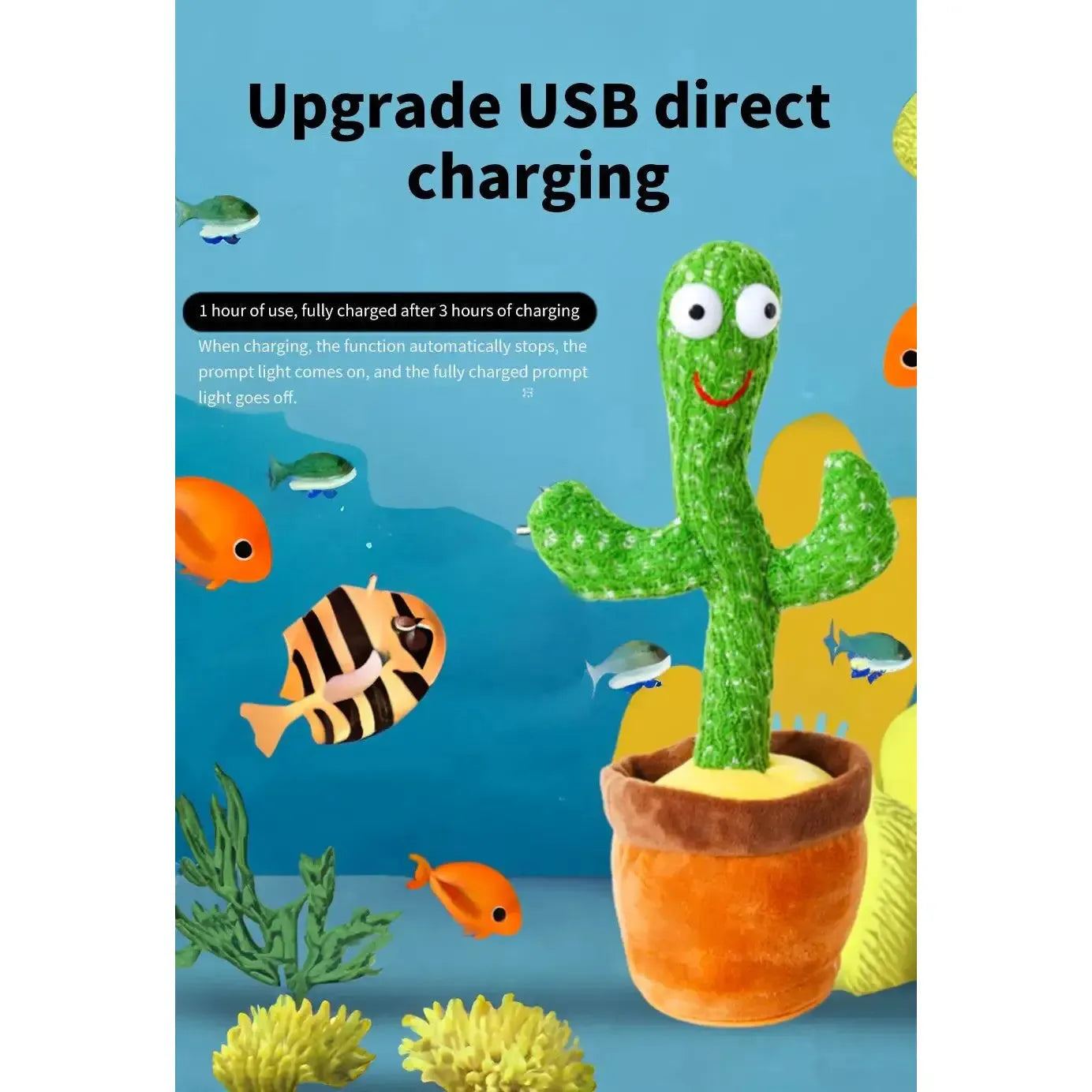 Intelligent Cactus Interactive Learning and Musical Toy for Kids to Dance Record and Speak with Fun