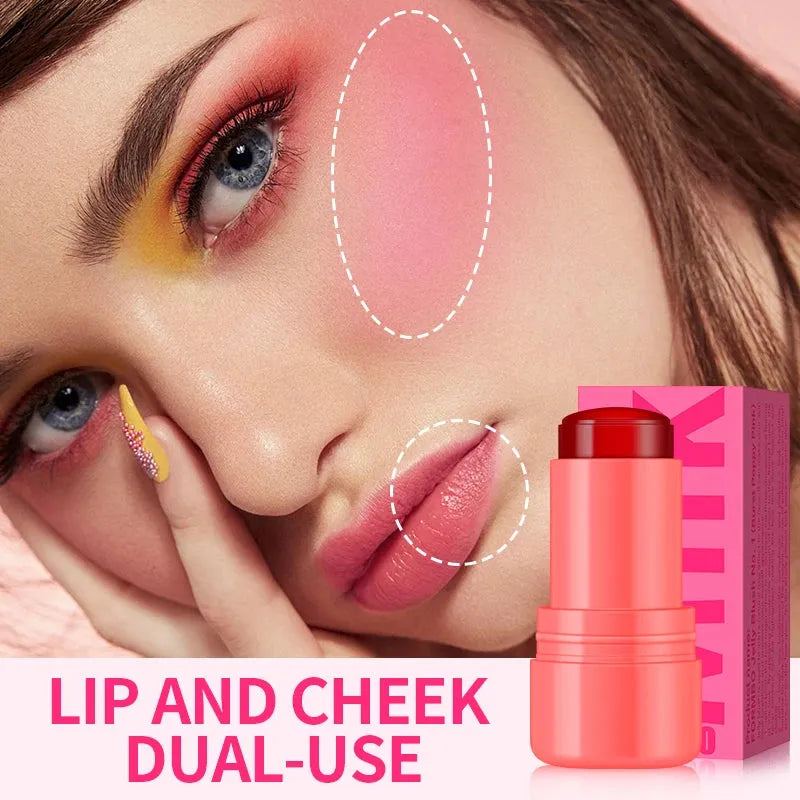 Matte Milk Jelly Powder Blusher Three In One Moisturizing Lip Color Cheek Color Lipstick Lip Gloss Cosmetics