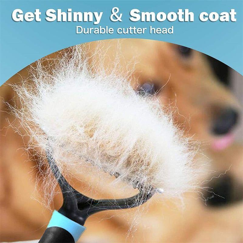 Professional Pet Deshedding Brush 2 Sided Dematting Dog Comb Cat Brush Rake Puppy Grooming Tools Undercoat Shedding Flying Hair - Jointcorp