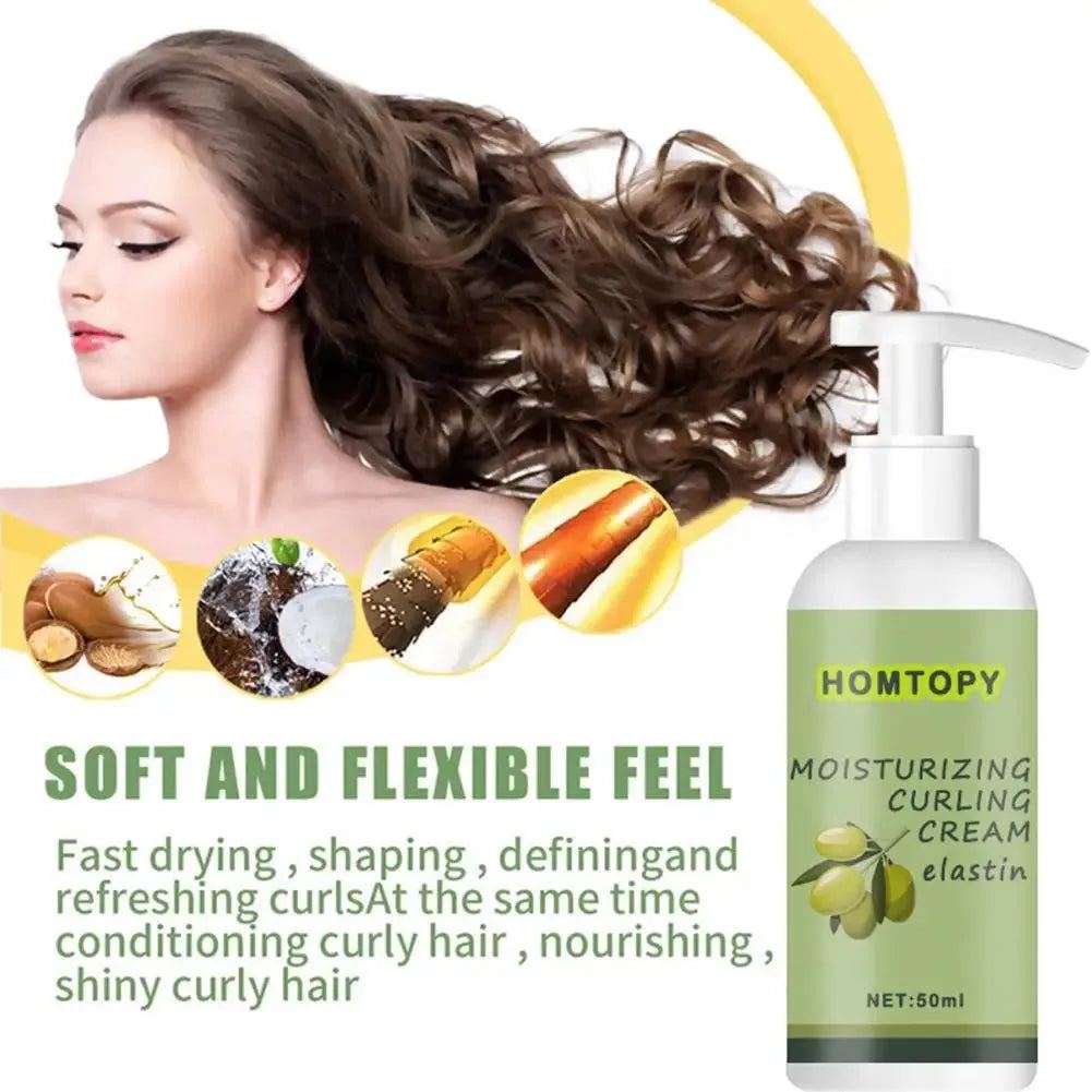 50ml Hair Volumizing Cream Volume Lift Styling Cream Hair Hair Elastin Curl Defining Hair Nourishing Care Curly Conditioner S5S6