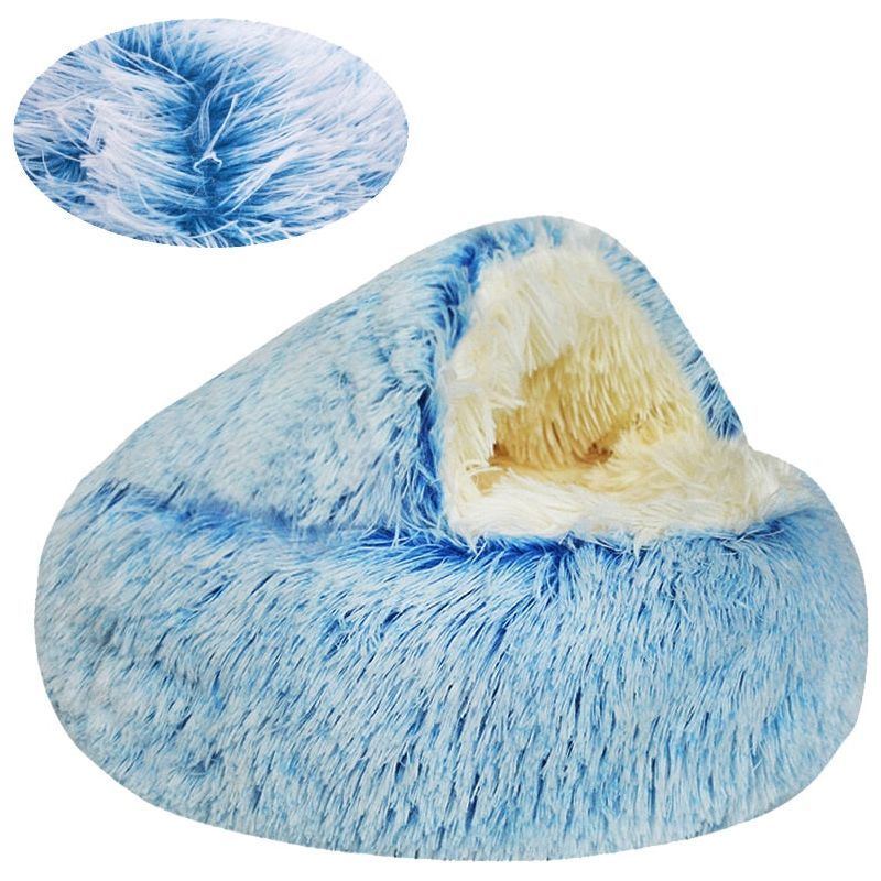 New Pet Bed Winter Soft And Comfortable Warm Shell Semi-enclosed Cat Mattress Cute Pet Cat Bed Kennel Dog Sleep Protector - Jointcorp