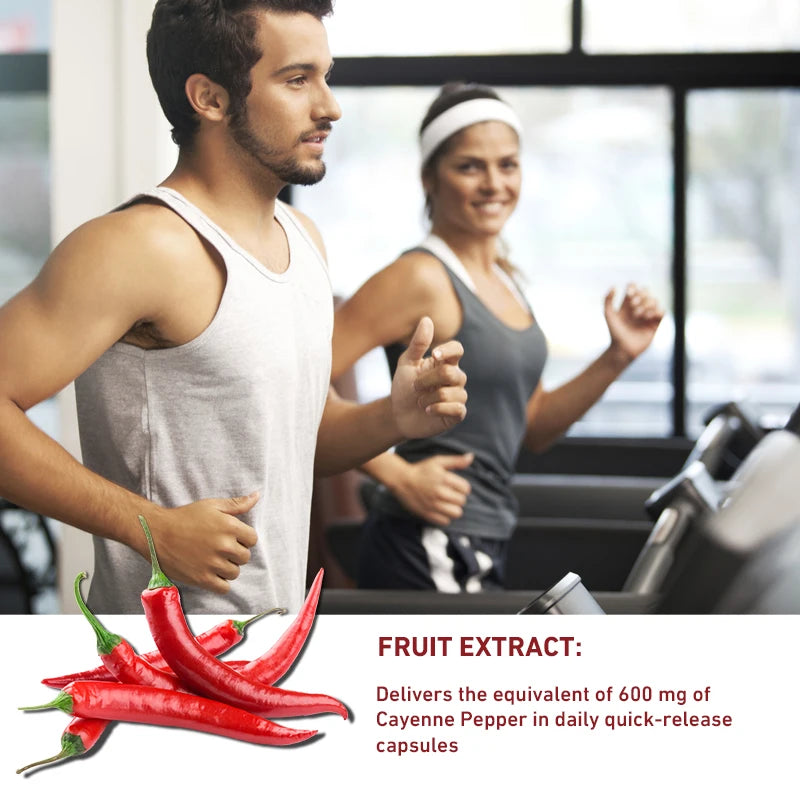 Cayenne Pepper Capsules - Promote Digestion, Detoxification and Cleansing, Enhance Immunity