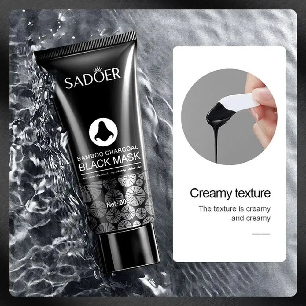 Blackhead Removal Face Mask Unisex Nose Mask Bamboo Charcoal Pores Dirt Remove T-zone Deep Cleansing Peel-Off Mask Skin Care
