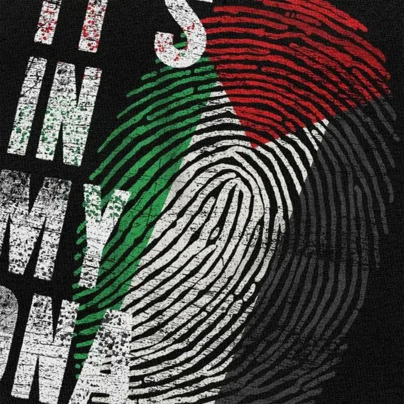 Mens Palestine T Shirts Love and Peace Short Sleeved Tshirts Cool T-shirt Summer Palestinian DNA Tee Tops Clothing for Men