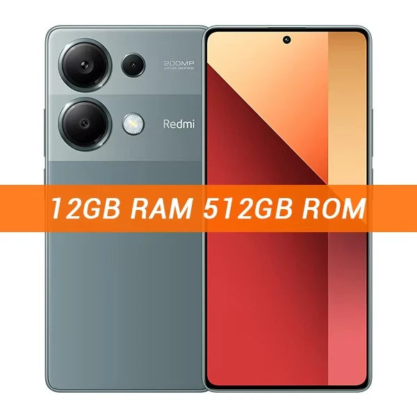 Global Version Xiaomi Redmi Note 13 Pro 4G Smartphone 200MP OIS Camera 120Hz AMOLED Display 5000mAh 67W Turbo Charging MIUI 14