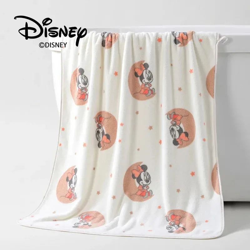 Disney Mickey Minnie Cute Cartoon Face Towel Absorbent High-density Coral Fleece Towel Quick Dry Clean Hair Hand Bathroom Towels