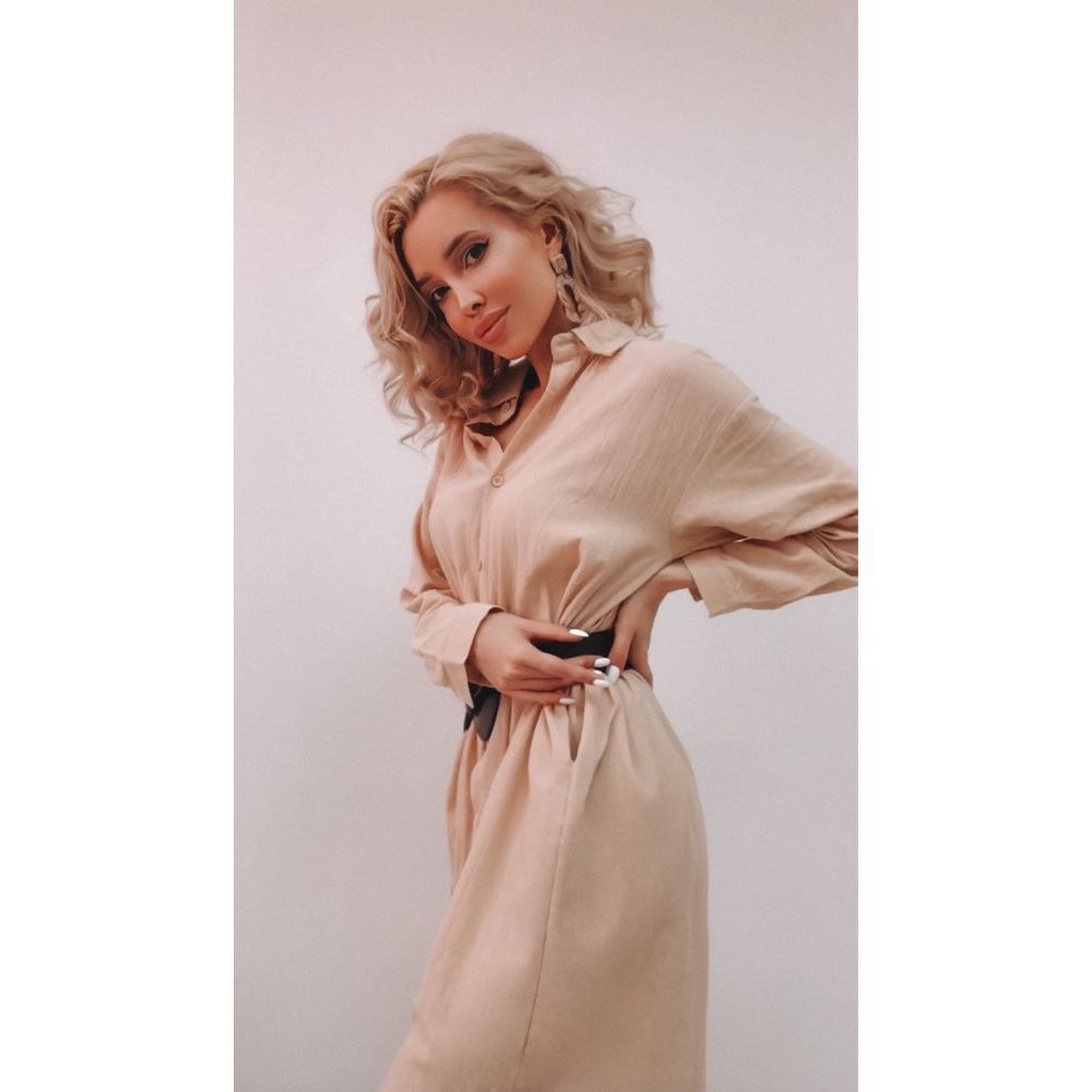 Summer Shirt Dress Pink Evening Vintage Dress Party Oversize Long Cotton Beach Women Dresses Loose Robe Vestido Pure - Jointcorp