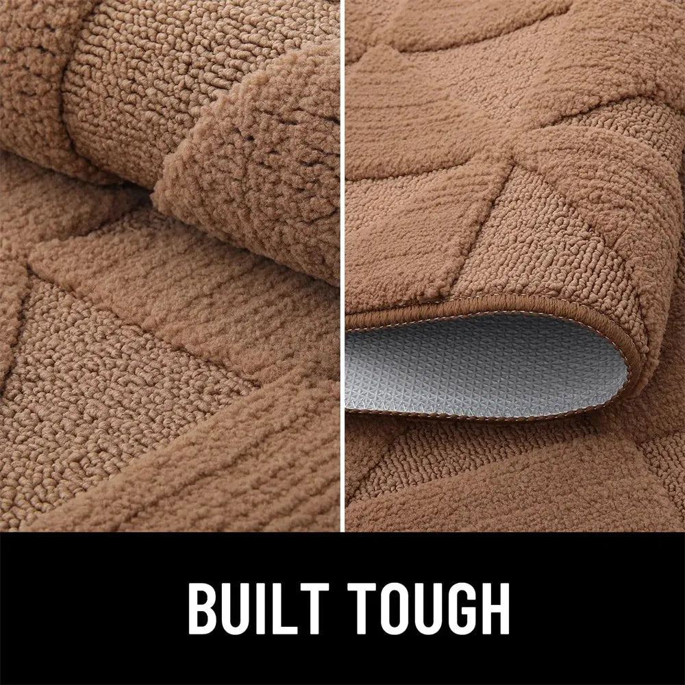 Olanly Absorbent Entrance Door Mat Household Foot Mat Dirt Resistant Anti-slip Rug Family Kitchen Carpet Floor Indoor Mat Decor