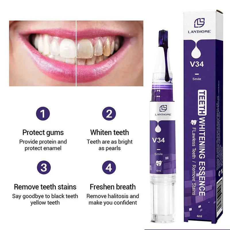 Tooth Whitening Enzyme Purple Mousse Remove Plaque Cleaning Oral Hygiene Dental Bleaching Tools Fresh Breath Beauty Tooth Care